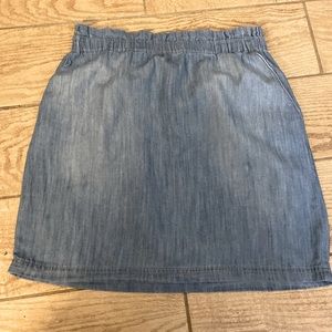 Universal Thread Blue Chambray Elastic Waist  Mini Skirt Size Small